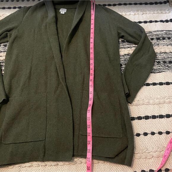 J.Crew Re-Imagined‎ Green Shawl Collar Cardigan Sweater - Size XS - Picture 8 of 9